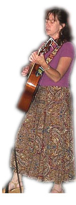 Veronica Savoie plays guitar